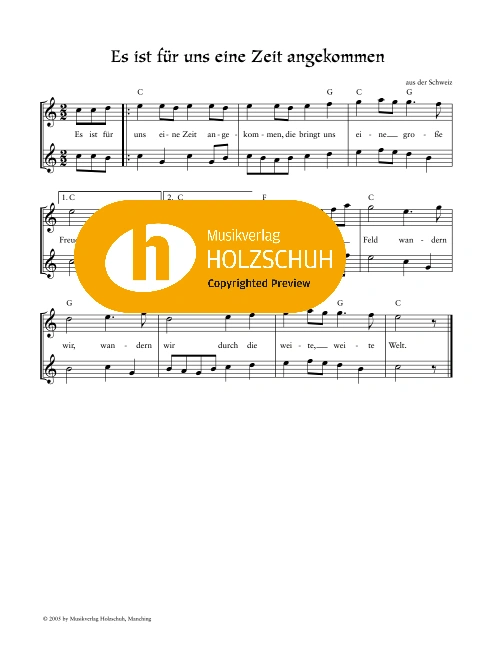 Es ist für uns eine Zeit angekommen